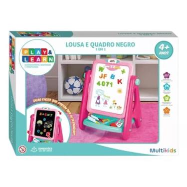 Imagem de PLAY & LEARN - LOUSA MAGNÉTICA E QUADRO NEGRO 2 EM 1