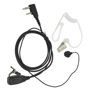 Imagem de Fone de ouvido de 2 pinos com microfone tubo acústico para rádios bidirecionais Baofeng Retevis UV-5R BF-F8HP Pro GM-15 5RM K5 Plus BF-888S UV-17R AR-152 (amarelo)