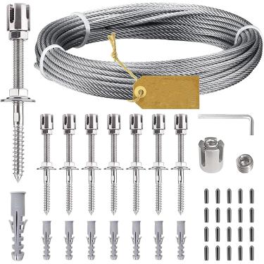 Imagem de Treliça De Aço Inoxidável Do Apoio De Plt Para Escalar O Sistema De Plts Ajustado Com Suportes De Parede Cabo De Aço De 12m, Silver, 12m