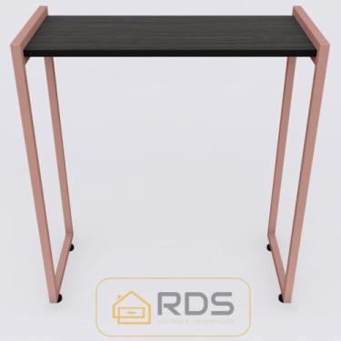 Imagem de Aparador Bella Pés Rosé Gold 68X30X90 - RDS Metalúrgica, Preto