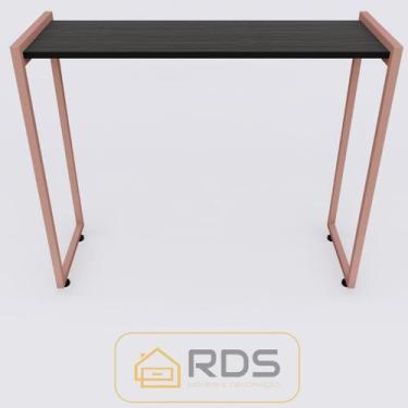 Imagem de Aparador Bella Pés Rosé Gold 90x30x76 - RDS, Preto
