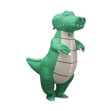 Imagem de kowaku Fantasia inflável de crocodilo, fantasia engraçada de cosplay de Halloween para festas temáticas