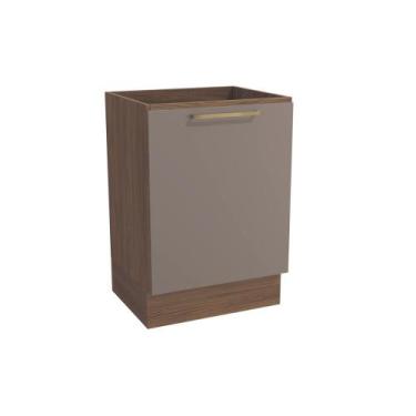 Imagem de Balcão 60cm 1 Porta (sem Tampo) Botanic Kappesberg - Nogueira/Fendi