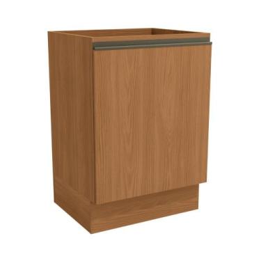 Imagem de Balcão 60cm com Rodapé 1 Porta Maxxi Kappesberg (sem Tampo), Canela