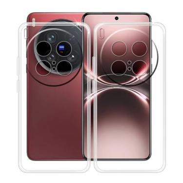 Imagem de YQINHHME Capa de celular para Vivo X200 Ultra (6,8 polegadas), 2 unidades, capa de silicone ultrafina, [antiamarelamento X à prova de choque] Capa transparente de TPU macio para Vivo X200 Ultra