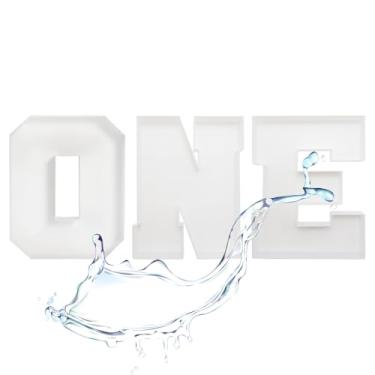 Imagem de Caixa de charcutaria de plástico preenchível com letras, bandeja reutilizável em forma de alfabeto de 25,4 cm para aniversários, pratos decorativos de festa para exibição de doces (letra um)