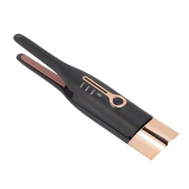 Imagem de Brrnoo Lápis de Chapinha, Lápis Sem Fio Chapado para Cabelos Curtos, Abrigo de Alisador de Cabelo Portátil de 4800mAh para Todos Os Tipos de Cabelo, Varredura de Curling para Uso Duplo