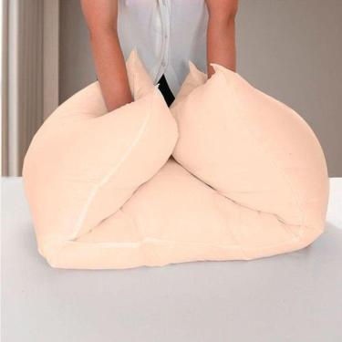 Imagem de Travesseiro de Corpo Alinhador de Postura + Capa Macia Percal 140 Fios 100% Algodão Casa Dona