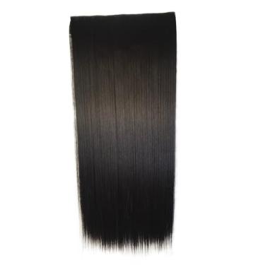 Imagem de Aplique Tic Tac de Cabelo Orgânico 70cm 150g – Textura Natural Similar ao Cabelo Humano (CASTANHO_CLARO_LISO_#6)