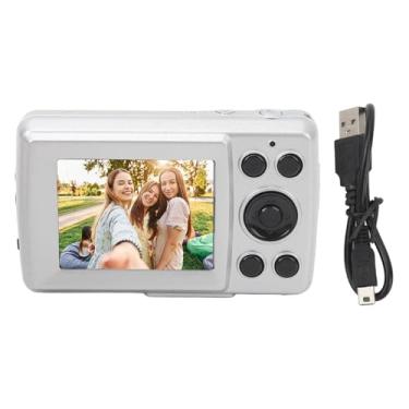 Imagem de Câmera digital portátil 16MP 1080p HD 16x Zoom Auto Focus Compact Câmera de viagem leve para viagens para fotografia gravação de vídeo Famílias Famílias ABS 2,4 polegadas Display (Cinza prateado)