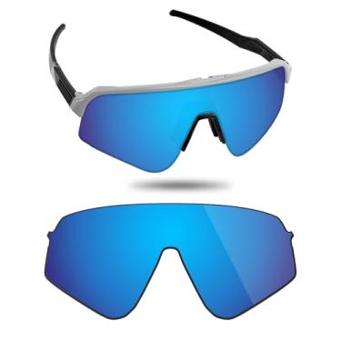 Imagem de Fiskr Lentes polarizadas de substituição compatíveis com óculos de sol Oakley Sutro Lite Sweep OO9465, resistente a impactos e ajuste perfeito, Azul gelo, One Size