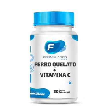 Imagem de Ferro Quelato 34mg + Vitamina C 100mg 30 Cápsulas