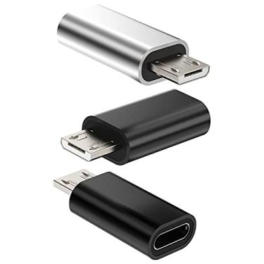 Imagem de Adaptador Lightning fêmea para micro USB macho (pacote com 3) compatível com Galaxy S7 S6 Edge Nexus 5 Android Conversor de carregamento de energia para iPhone 7 8 Plus X 12Pro Ipad Cabo de
