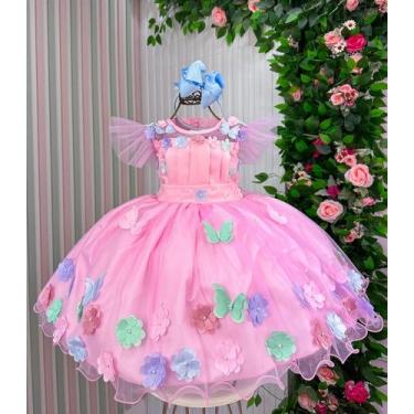 Imagem de Vestido Marie Jardim Encantado Isis Luxinho Rosa Bebe, 3