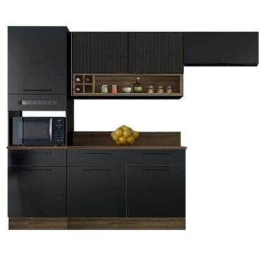 Imagem de Cozinha Exclusive Completa 4 Peças 7 Portas 3 Gavetas Itatiaia Cor Gra