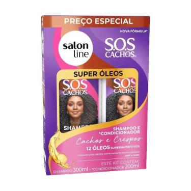 Imagem de Kit Shampoo Salon Line SOS Cachos Super Óleos 300ml + Condicionador 20