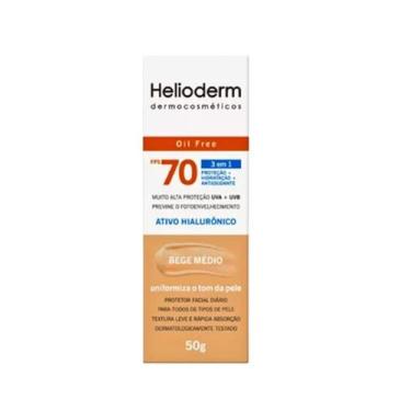 Imagem de Protetor Solar Helioderm Facial Fp70 Oil Free 50g Bege Médio - Kley He