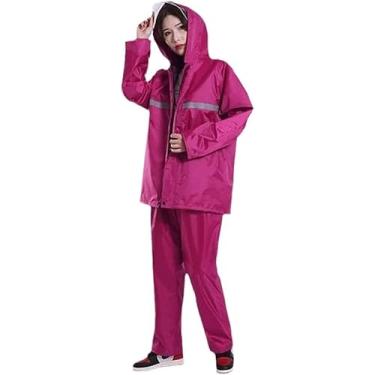 Imagem de Terno Raioat Raioat Universal Com Faixa Reflexiva Homens Mulheres Capa De Chuva Com Capuz Poho Rainwear Pesca Chuva Poho Sports Raioats