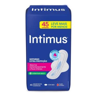 Imagem de Absorvente Intimus Noturno Cobertura Seca Com Abas 45 unidades