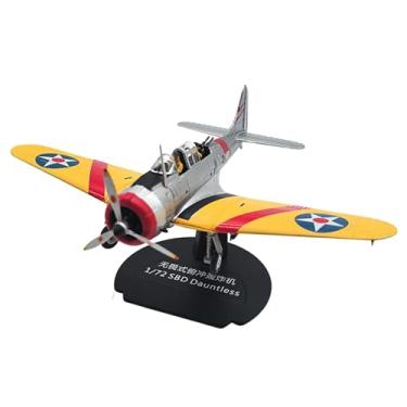 Imagem de menolana Coleção de ornamentos de avião de ataque modelo 1/72, avião amarelo fundido, caça de dois lugares para armário de TV e estante de livros