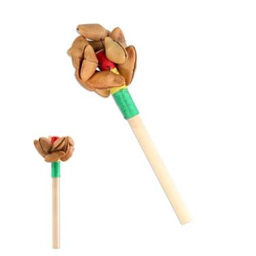 Imagem de GOGHOST Chocalho De Semente De Cacho Africano Natural, Presente De Percussão Artesanal, Instrumento Musical Peruano - Sons Da Natureza Para Meditação, Asmr, Terapia Sonora, Ioga (Chacha)