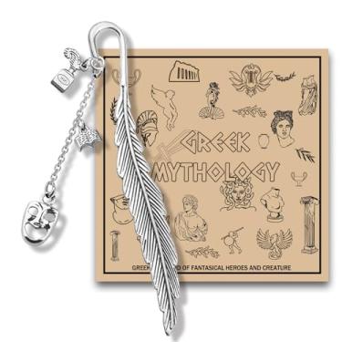 Imagem de MAOFAED Marcador de livro com pingentes de musa grego para amantes de livros, musa da comédia, presente de deusa do teatro grego, presente de mitos (bookSmile)