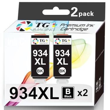 Imagem de TG Imaging Cartucho de tinta preta compatível 934XL para impressora HP Ink 934 Black 935XL para Office Jet 6220 6800 6812 6815 6820 6822 6825 Office Jet Pro 6230 6830 6835 6836 (alto rendimento