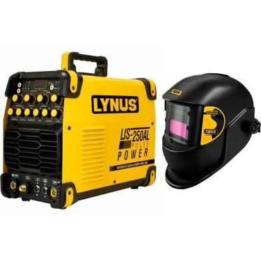 Imagem de Máquina de Solda TIG e Inversora 200A LYNUS com Máscara de Solda EVALD