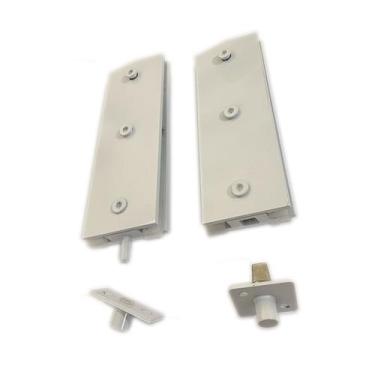 Imagem de Dobradiças + pivôs tipo jumbo para porta pivotante de vidro temperado 