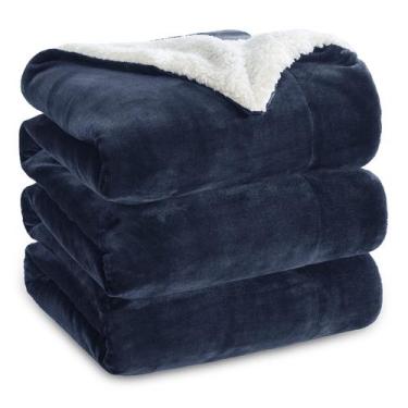 Imagem de Cobertor Bedsure Sherpa Fleece Queen Size 220GSM para o inverno