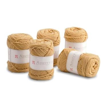 Imagem de Conjunto de 5 novelos Hamanaka Amerry, peso médio, 70% lã merino da Nova Zelândia, 30% mistura acrílica, fio macio e fácil de tricotar para tricô e crochê, feito no Japão (Col. 3)