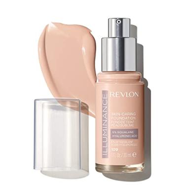 Imagem de Revlon Base líquida Illuminance para cuidados com a pele, ácido hialurônico, fórmula hidratante e nutritiva com cobertura média, marfim claro 109, 30 ml