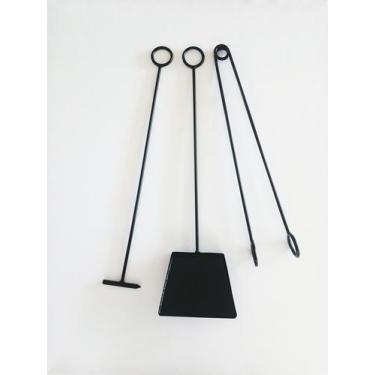 Imagem de Acessórios de Limpeza para Lareira e Churrasqueira 3 Peças em Ferro Co