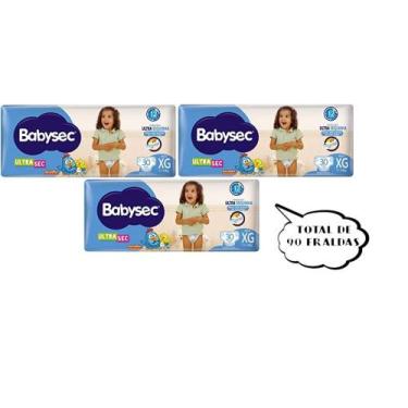 Imagem de Fralda Babysec Ultrasec- Tam XG - (3 pacotes-30 cada pacote) total de 