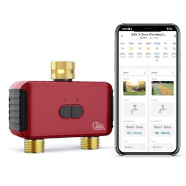 Imagem de Temporizador de irrigação GIEX WiFi, controlador inteligente de irrigação de mangueira de jardim funciona com aplicativo TUYA e aplicativo Smart Life (temporizador de irrigação WiFi)