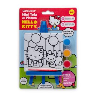 Imagem de Mini Tela de Pintura com Cavalete Hello Kitty - Leonora, Azul