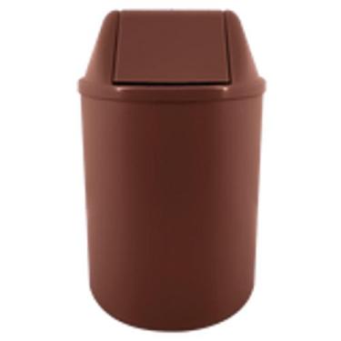 Imagem de Lixeira Plástica Com Tampa Vai-vem 12L - JSN, Marrom