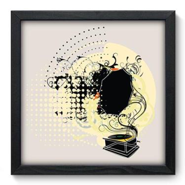 Imagem de Quadro Decorativo - Gramofone - 33cm x 33cm - 098qdgp - Allodi