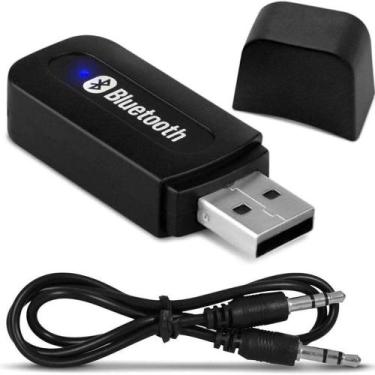 Imagem de Adaptador Bluetooth Transmissor Sem Fio Audio P2 Preto - DUKIE