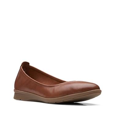 Imagem de Clarks Sapatilha feminina Jenette Ease Ballet, Bronzeado escuro, 37