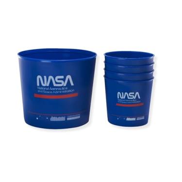 Imagem de Kit 5 Baldes Pipoca Cinema Nasa Plástico Lembrancinha Festa