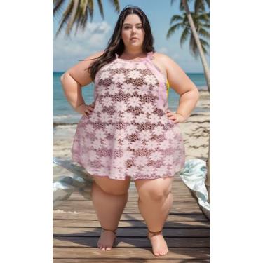 Imagem de Saida De Praia Canga BIG Plus Size VESTIDO tamanho grande arrastão fit
