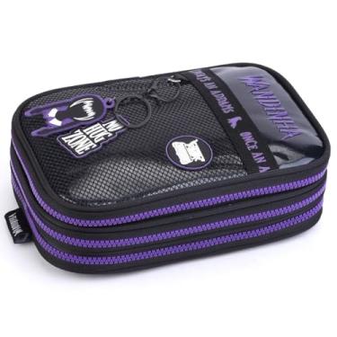 Imagem de Estojo Box Escolar Infantil Holográfico Wandinha PRETO