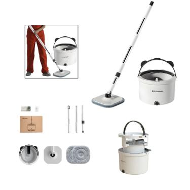 Imagem de MOP Giratório com Reservatório 360 Centrifugação 2 em 1 Angulação Refil de Microfibra Prático