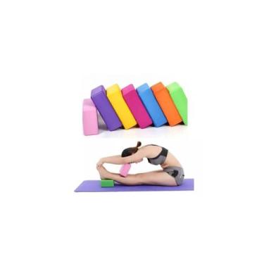 Imagem de Tijolo de borracha EVA Yoga Block Fitness para Pilates 180g - Lightbek