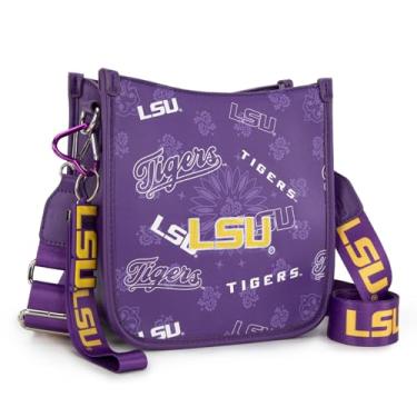 Imagem de Montana West Bolsa transversal média para bolsas esportivas femininas, Lsu-roxo