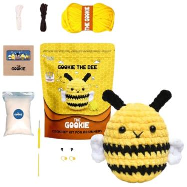 Imagem de THE GOOKIE Kit de crochê Amigurumi para iniciantes – Kit de crochê DIY com fio, gancho, olhos e enchimento – Conjunto fácil para iniciantes com tutoriais em vídeo – Brinquedo de pelúcia fofo para