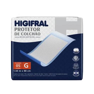 Imagem de Protetor de colchão descartável - Higifral - Tamanho G com 5 unidades