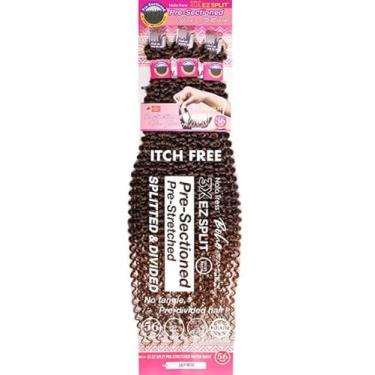 Imagem de Janet Collection Nala Tress 3X EZ SPLIT Pré-Seccionada Trança Pré-Esticada Sem nós Extremamente Leve Onda de Água 142 cm Pacote econômico (142 cm, Cor #30)