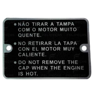 Imagem de Placa Instrução Yanmar Agritech Tampa Radiador - FELIPEÇAS